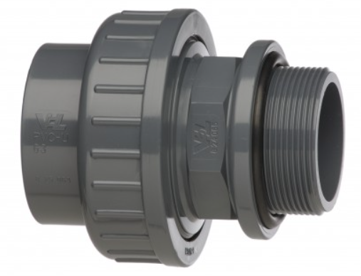 VR368018000 PVC PN10 zwembad 3-dlg.kopp. 16x3/8